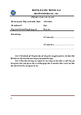 Bài thi học phần Nhập môn Tài chính - Tiền tệ (Mã: 03) | Trường Đại học Thương Mại