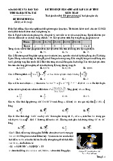 Đề minh họa HSG tỉnh Toán 12 năm 2024 – 2025 sở GD&ĐT Bà Rịa – Vũng Tàu