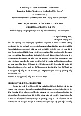 Proceedings of University Scientific Conference on:  “Interactive Teaching Techniques in Non-English Major Classes” | Học viện Hành chính Quốc gia