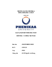 Bài tập lớn kết thúc học phần Cơ sở văn hóa Việt Nam | Trường Đại học Phenikaa