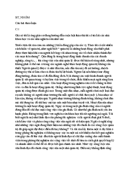 Bài tập tình huống của học phần Quản trị học | Đại học Thăng Long