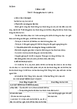 Giáo án Tiếng Việt lớp 4 Tuần 9 | Cánh Diều