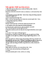 Trắc nghiệm Kiến thức cơ bản và tổng hợp môn Triết học Mác - Lênin | Trường đại học Mở Hà Nội