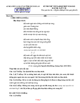 Đề thi thử tốt nghiệp THPT 2023 môn Ngữ văn liên trường Quảng Nam (có đáp án)
