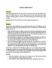 Bài tập môn Kiểm toán | Trường Đại học Kinh Tế Quốc Dân