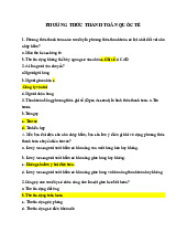 TOP câu hỏi trắc nghiệm Tìm hiểu thanh toán quốc tế và điều kiện L/C | Môn Thanh toán quốc tế - Đại học Kinh Tế Quốc Dân