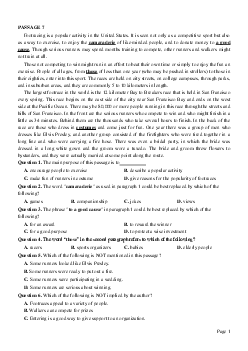 PASSAGE 7_Theme 4. Sport (Thể thao)
