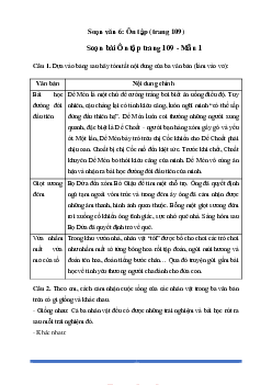 Soạn bài Ôn tập trang 109 - Chân trời sáng tạo 6