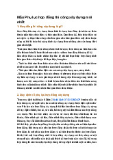 Mẫu Phụ lục hợp đồng thi công xây dựng mới nhất