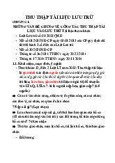 Ôn thi môn thu thập tài liệu lưu trữ| Đại học Nội Vụ Hà Nội