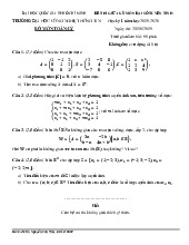Đề thi giữa HKI học phần Đại số tuyến tính năm 2024 - 2025 | Trường Đại học Công nghệ Thông tin, Đại học Quốc gia Thành phố Hồ Chí Minh