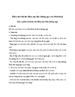 Văn mẫu lớp 6: Phân tích bài thơ Đêm nay Bác không ngủ của Minh Huệ | Cánh diều