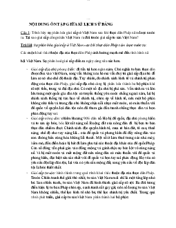 Đề cương ôn tập giữa kì Lịch sử Đảng cộng sản Việt Nam