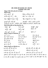 Đề cương học kì 1 Toán 8 năm 2025 – 2026 trường THCS Phúc Diễn – Hà Nội