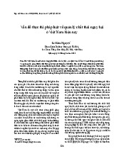 Quản lý Chất Thải Nguy Hại tại Việt Nam: Thực Trạng và Giải Pháp | Quản lý và xử lý chất thải rắn | Trường Đại học Khoa học Tự nhiên, Đại học Quốc gia Hà Nội