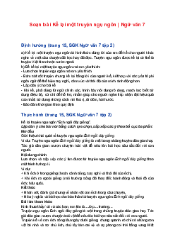 Soạn bài Kể lại một truyện ngụ ngôn | Ngữ văn 7 sách Cánh diều