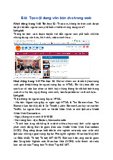 Giải SGK Tin học 12 Cánh diều Bài 4: Tạo nội dung văn bản cho trang web