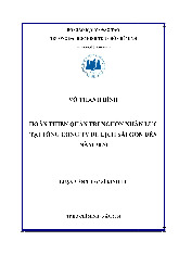 Luận văn Hoàn thiện quản trị nguồn nhân lực tại Tổng công ty Du lịch Sài Gòn đến năm 2020 môn Luận văn thạc sĩ kinh tế | Đại học Kinh tế Thành phố Hồ Chí Minh