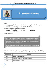 Cấu tạo từ và từ loại  - Tiếng Anh cơ sở (FL1128)| Trường Đại học Bách khoa Hà Nội