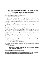 Quan điểm của Hồ Chí Minh về xây dựng đội ngũ cán bộ, đảng viên / Trường Đại học Kinh tế - Tài chính Thành phố Hồ Chí Minh