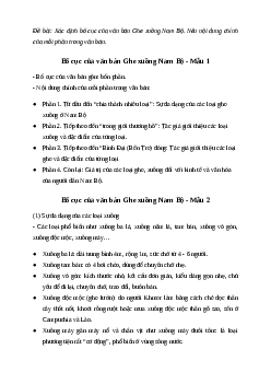 Xác định bố cục của văn bản Ghe xuồng Nam Bộ | Văn mẫu 7 Cánh diều