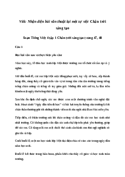Soạn bài Viết: Nhận diện bài văn thuật lại một sự việc - Tiếng Việt 4 Chân trời sáng tạo