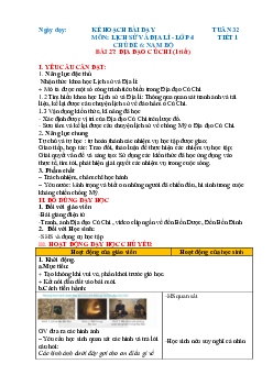 Giáo án Lịch sử và địa lí lớp 4 Tuần 32 | Chân trời sáng tạo