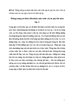 Văn mẫu Tưởng tượng em được đến thăm một vườn cây ăn quả lâu năm | Kết nối tri thức