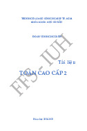Tài liệu toán cao cấp 2 | trường Đại học Kinh tế Thành phố Hồ Chí Minh