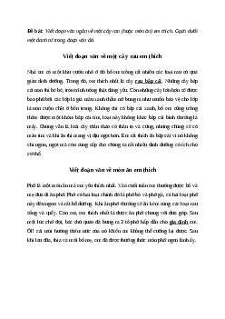 Viết đoạn văn ngắn về một cây rau (hoặc món ăn) em thích | Văn mẫu Tiếng việt 10| Cánh diều