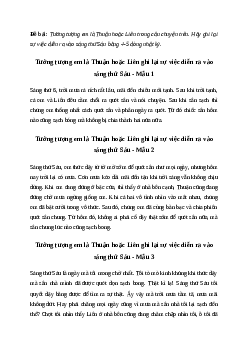Tiếng việt 4: Tưởng tượng em là Thuận hoặc Liên ghi lại sự việc diễn ra vào sáng thứ Sáu | Cánh diều