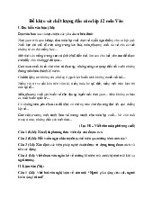 Đề khảo sát chất lượng đầu năm môn Văn lớp 12 năm 2025 (Đề 9)