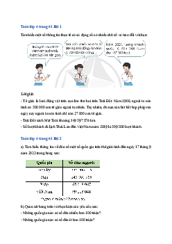 Bài 25: Toán lớp 4 trang 61, 62 Em vui học toán Cánh diều