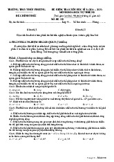 Đề cuối HK 1 - Khoa học tự nhiên 9