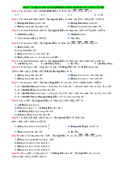 Top 25 câu trắc nghiệm tìm tập hợp điểm thỏa mãn đẳng thức vectơ (giải chi tiết)