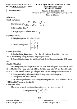 Đề Toán định hướng vào 10 năm 2023 – 2024 trường THCS Trần Mai Ninh – Thanh Hóa