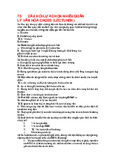 TOP 75 câu hỏi trắc nghiệm | Môn quản lí văn hóa