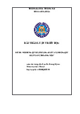 Nội dung quy luật lượng - chất và vận dụng quy luật lượng chất vào vị trí công việc | Bài thảo luận triết học Mác Lênin