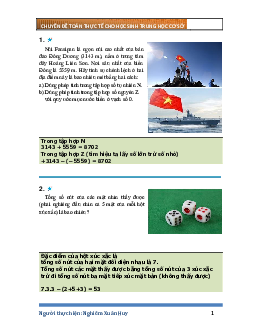 Chuyên đề toán thực tế dành cho học sinh THCS – Nghiêm Xuân Huy