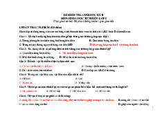 Đề thi học kỳ 2 môn Khoa học tự nhiên lớp 8 năm học 2024 - 2025 | Bộ sách Cánh diều