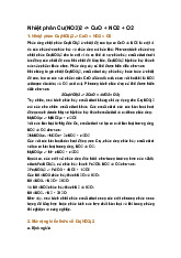 Nhiệt phân Cu(NO3)2 -> CuO + NO2 + O2