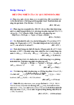 Bài tập chương 4 và 5 môn Hóa đại cương | Đại học Xây dựng Hà Nội