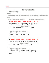 Bài tập chương 3 môn toán cao cấp | trường Đại học Kinh tế Thành phố Hồ Chí Minh