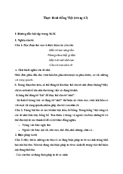 Soạn văn 6: Soạn bài Thực hành tiếng Việt trang 43 | Ngữ văn 6 | Kết nối tri thức