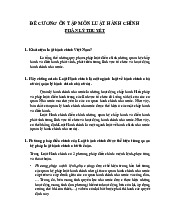 Đề cương luật hành chính  | Trường Đại học Luật, Đại học Quốc gia Hà Nội