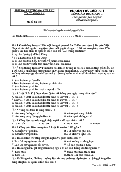 Đề thi giữa học kì 1 môn Giáo dục quốc phòng 11 năm 2023 - 2024 sách Cánh diều | Đề 4