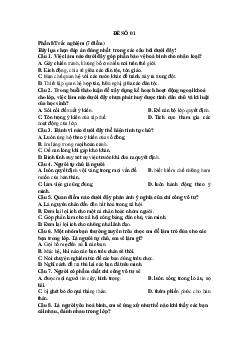 Bộ đề thi giữa học kì 1 lớp 9 môn GDCD năm 2023 - 2024