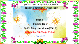 Giáo án điện tử Tin học 3 Bài 3 Kết nối tri thức: Máy tính và em