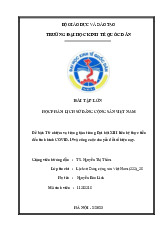 Từ nhiệm vụ trọng tâm trong Đại hội XIII liên hệ thực tiễn đến tình hình COVID-19 và công cuộc chuyển đổi số hiện nay | Bài tập lớn môn Lịch sử đảng cộng sản Việt Nam