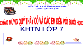 Giáo án điện tử Khoa học tự nhiên 7 bài 23 Chân trời sáng tạo : Quang hợp ở thực vật